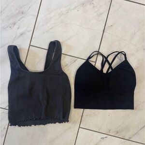 Black and Gray Workout Tops